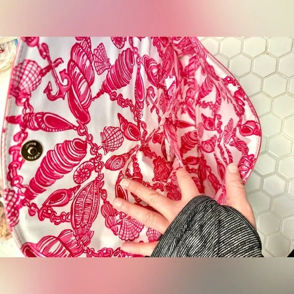 Lily Pulitzer Pink and Navy Striped Clutch - Picture 7 of 9